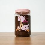 Pote Quadrado Paris 1,5L com Tampa Rosa Organizador de Cozinha