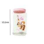Kit Pote Quadrado P M G Tampa Rosa Para Mantimentos Cozinha Rosa Organizador De Alimentos