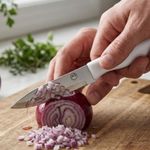 Faca de Legumes e Frutas Inox Branca Para Cortar e Descascar