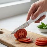 Faca de Legumes e Frutas Inox Branca Para Cortar e Descascar