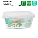 Pote Hermético 1L com Travas Laterais Transparente BPA Free Para Alimentos