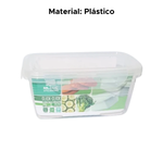 Pote Hermético 1L com Travas Laterais Transparente BPA Free Para Alimentos