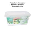 Pote Hermético 1L com Travas Laterais Transparente BPA Free Para Alimentos