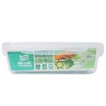 Pote Hermético 600ml Retangular Transparente com Tampa e Travas Para Alimentos