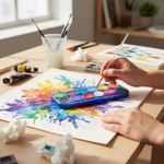 Aquarela 12 Cores Com Pincel Para Escola Trabalhos Artísticos