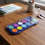 Aquarela 12 Cores Com Pincel Para Escola Trabalhos Artísticos