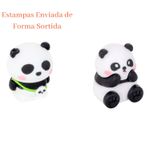 Apontador de Lápis Panda Emborrachado Fofo Infantil Para Estojo Escolar