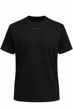 Camiseta Algodão Pima Maquinetada Preta By Caca Zambardino Logo preto Centro 