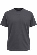 Camiseta Algodão Pima Maquinetada Chumbo By Caca Zambardino Logo preto Centro 
