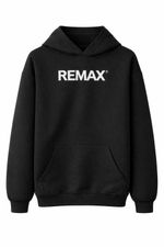 Moletom Canguru  Quebec REMAX Preto Unissex LOGO NOVO