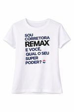 Camiseta Super Poder Off White Feminina LOGO NOVO