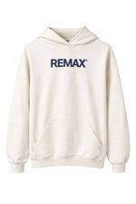 Moletom Canguru  Quebec REMAX Off White Unissex LOGO NOVO