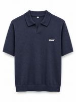 Polo Bariloche Tricot Feminina  Azul Marinho LOGO NOVO 