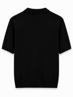 Polo Mendoza Tricot (Zíper) Masculina Preta LOGO NOVO