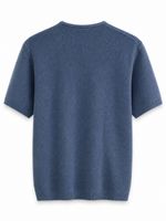 Camiseta La Plata  Tricot  Masculina Azul  LOGO NOVO 