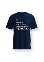 Camiseta Nunca Foi Sorte RE/MAX Azul Marinho Unissex 