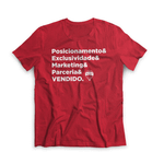 Camiseta Vendido Unissex