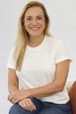 Camiseta Algodão Pima Off White Feminina Gola Redonda By Rute Vieira