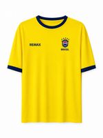 Camiseta Brasil Personalizada REMAX Amarela Unissex LOGO NOVO