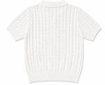 Polo Chicago Feminina Tricot Branco LOGO NOVO