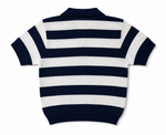 Polo Miami Beach Feminina Tricot Azul Marinho LOGO NOVO