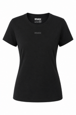 Camiseta Algodão Pima Preta Logo Preto Signed by Rute Vieira