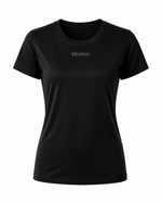 Camiseta Tencel Preta Feminina Gola Redonda By Rute Vieira