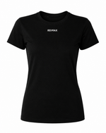 Camiseta Algodão Pima Preta Feminina Gola Redonda By Rute Vieira