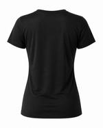 Camiseta Algodão Pima Preta Feminina Gola Redonda By Rute Vieira