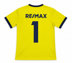 Camiseta Brasil Personalizada RE/MAX Amarela Feminino 