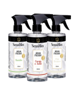 KIT AGUA PARA TECIDO COM FACILITADOR SENAMAX 500ML | CHA BRANCO - BAMBU - CEREJA E AVELÃ