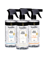 KIT AGUA PARA TECIDO COM FACILITADOR SENAMAX 500ML | CHA BRANCO - FLORES DE ALGODÃO - FLOR DE LARANJEIRA