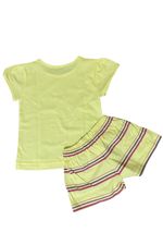 BLUSA DE MANGA CURTA E SHORT INFANTIL