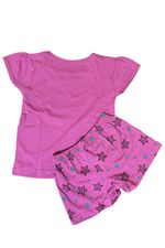 BLUSA DE MANGA CURTA E SHORT INFANTIL