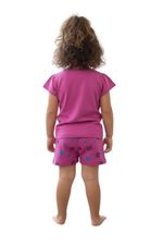 BLUSA DE MANGA CURTA E SHORT INFANTIL