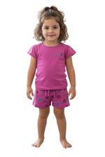BLUSA DE MANGA CURTA E SHORT INFANTIL