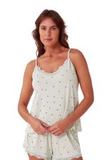 SHORT DOLL ALÇAS FINAS POÁ VISCOLYCRA PREMIUM VERDE