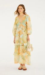 356294 FARM VESTIDO MANGAS FLORIE