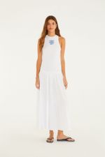 FARM VESTIDO  363187 FARM VESTIDO CROPPED MARIAS BORDADO PEIXE