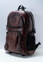 Mochila de Couro com Rodinhas M-134 Cabernet Conhaque