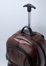 Mochila de Couro com Rodinhas M-134 Cabernet Conhaque