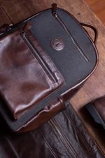 Mochila Lona e Couro M135
