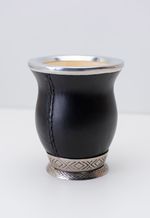 Cuia Tradicional Base Metal Preta