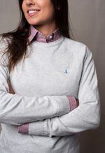 Suéter Tricot Barcelona Gola U Cinza