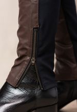 Calça Couro Feminina Marrom