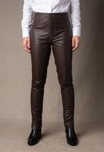 Calça Couro Feminina Marrom