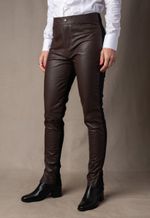 Calça Couro Feminina Marrom