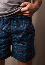 Shorts Estampado Isla 1753 Azul Marino
