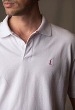 Polo Piquet Masculina Branca