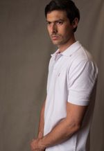 Polo Piquet Masculina Branca